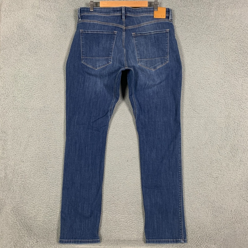 Du/er L2X Jeans Mens‎ Actual 36x35 Blue Relaxed Straight Fit Performance Denim - Picture 4 of 8